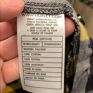 Hurley Tops - Hurley flannel style shirt Hurley Tops - Hurley flannel style shirt